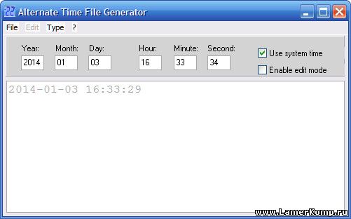 Alternate Time File Generator