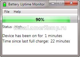 Battery Uptime Monitor