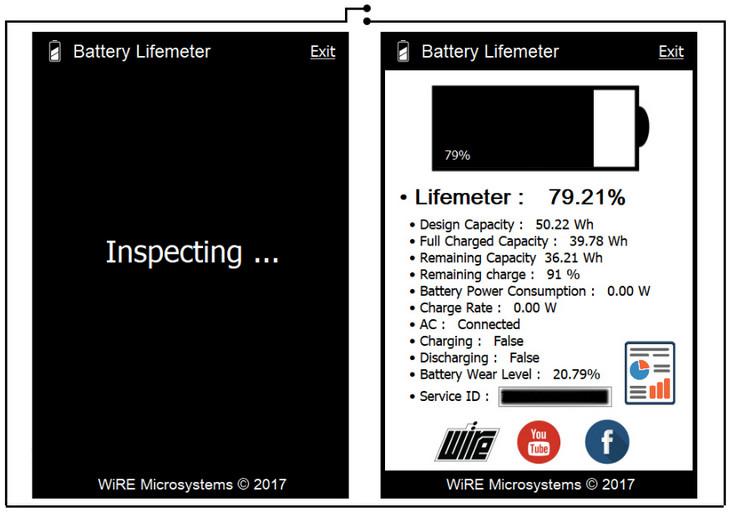 WiRE Battery Lifemeter