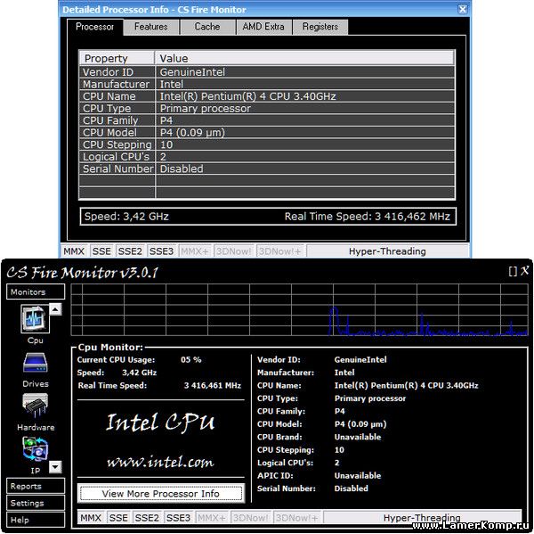 CS Fire Monitor 3.0.1 мониторинг компьютера