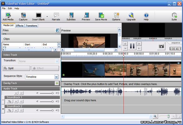 VideoPad Video Editor бесплатный видеоредактор
