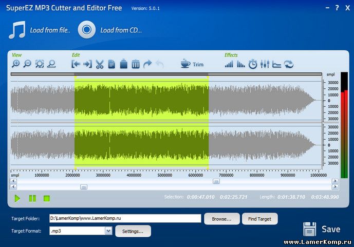 SuperEZ MP3 Cutter and Editor Free